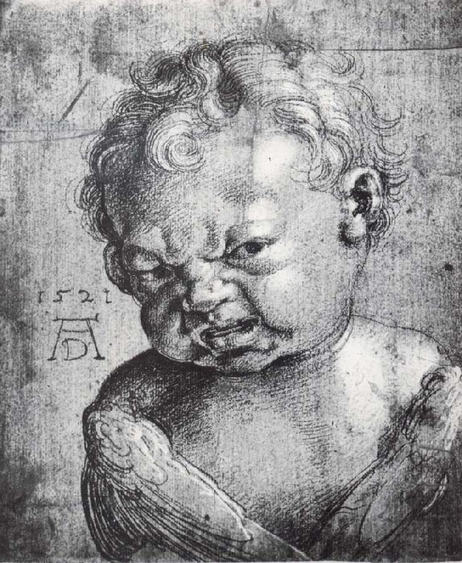 Albrecht Durer Head of a Weeping cherub